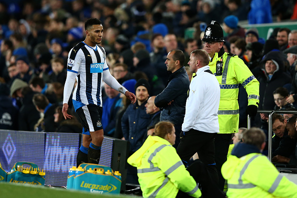 during the Barclays Premier League match between Everton and Newcastle United at Goodison Park on February 3, 2016 in Liverpool, England.