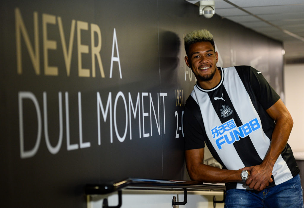 Newcastle United Unveil New Signing Joelinton in 2019.