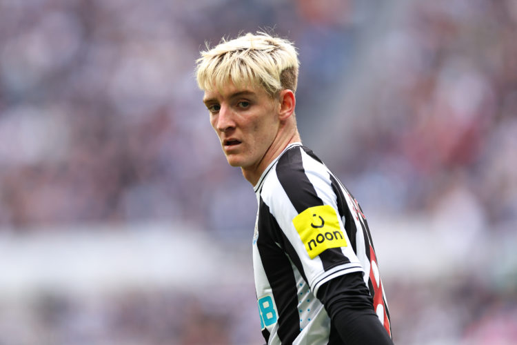 NEWCASTLE, ENGLAND - MAY 7: Anthony Gordon of Newcastle United during the Premier League match between Newcastle United and Arsenal FC at St. James...