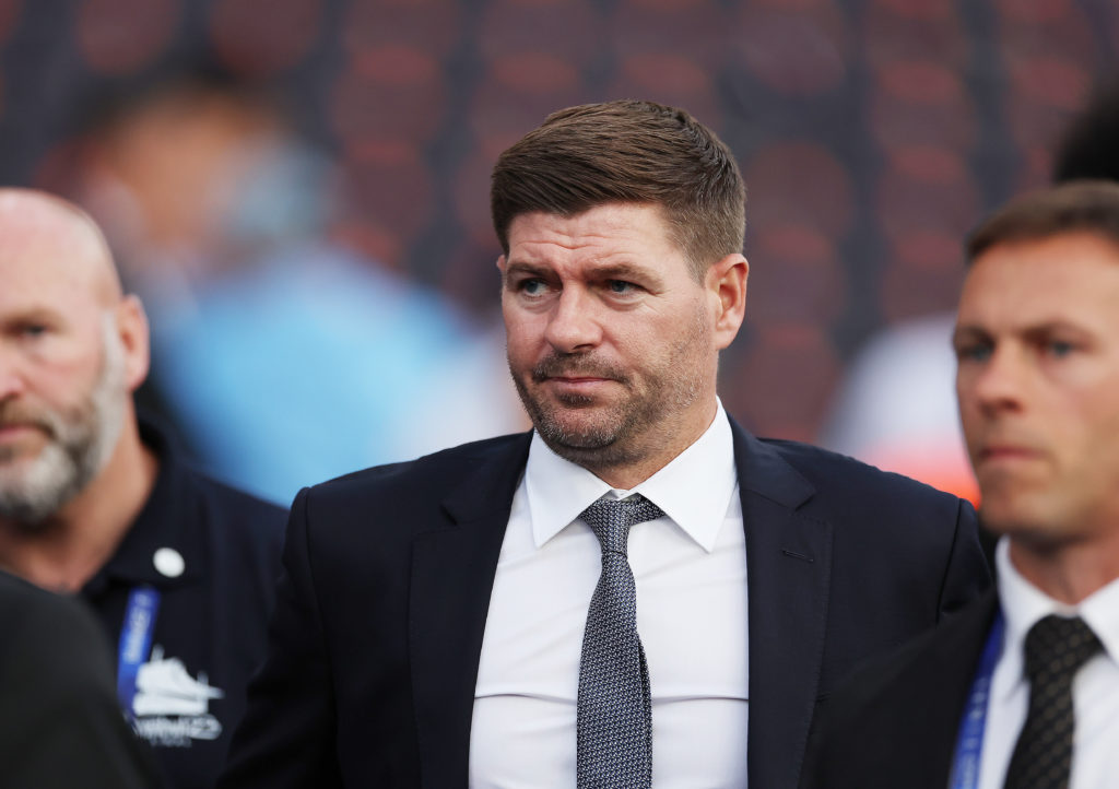 Steven Gerrard during a Champions League game between Inter Milan and Man City