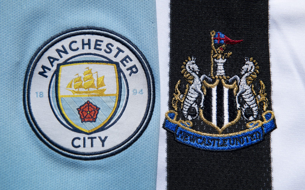 Manchester City and Newcastle United Club Crests
