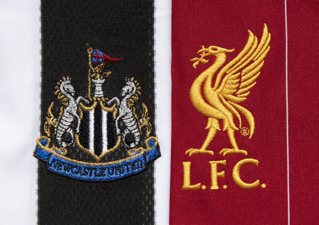 The Liverpool and Newcastle United Club Crests