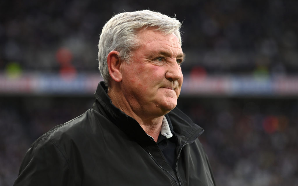 Former Newcastle United manager Steve Bruce on the touchline.