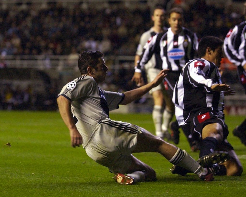 Andy Griffin of Newcastle scores the winning goal