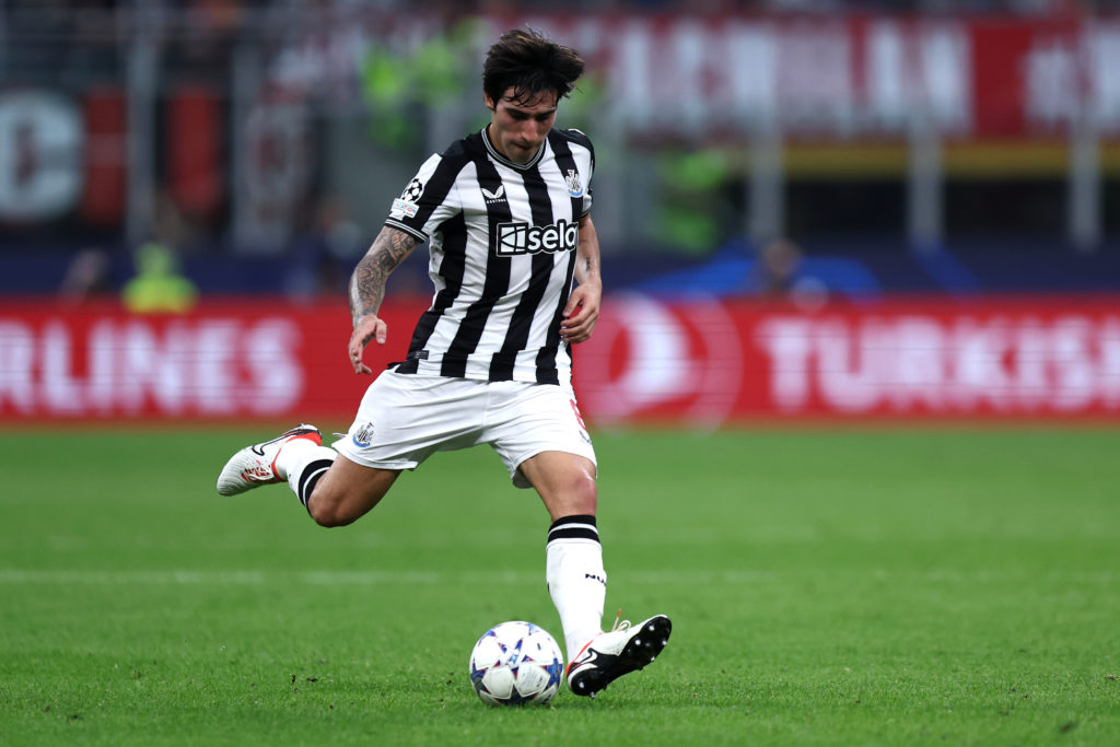 Sandro Tonali of Newcastle United Fc in action during the