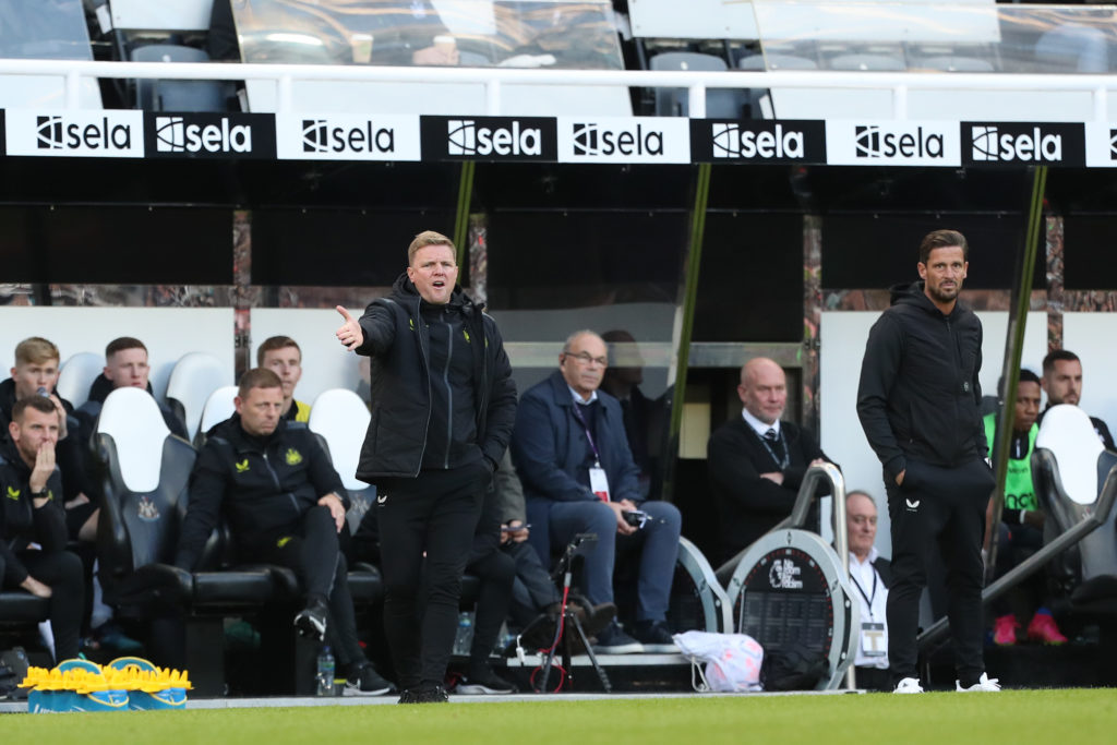 Newcastle United manager Eddie Howe reacts v Crystal Palace in Premier League amid injury update