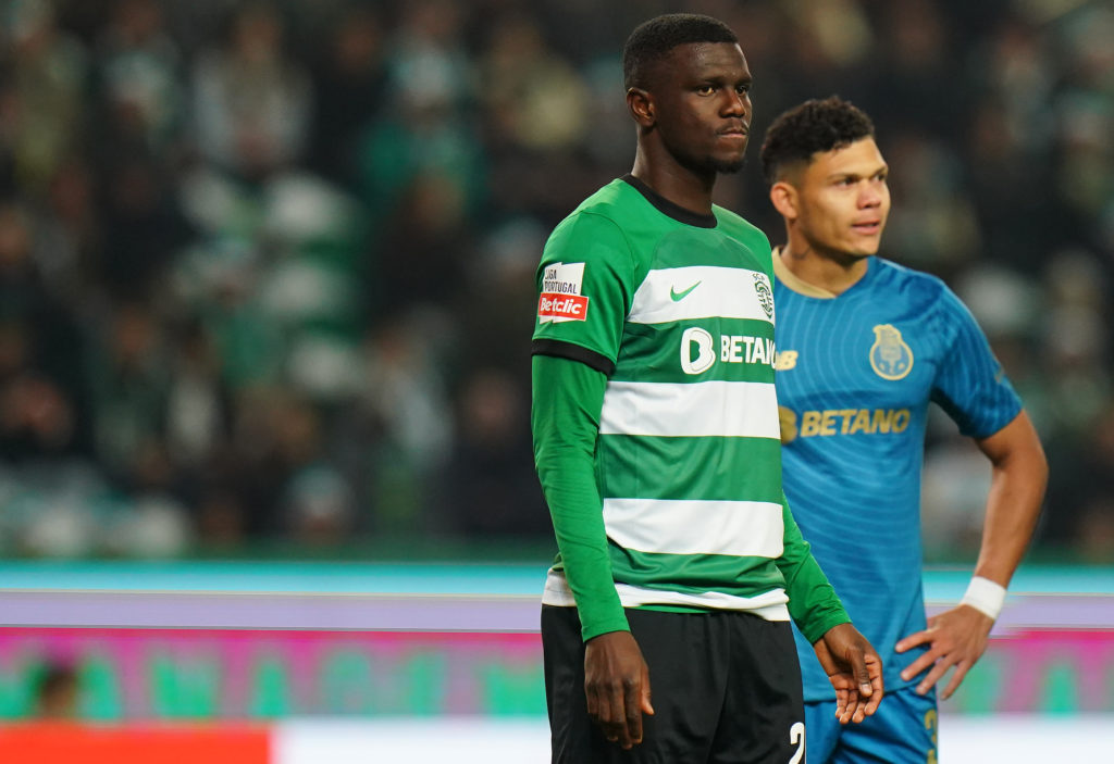 Ousmane Diomande playing for Sporting CP.