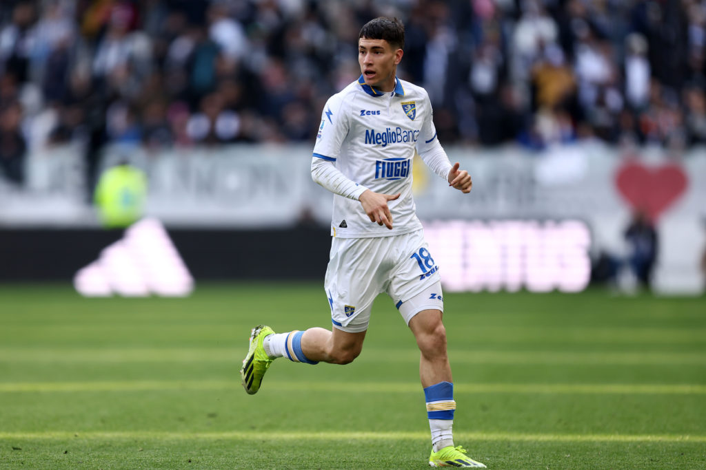 Matias Soule of Frosinone Calcio looks on during the Serie
