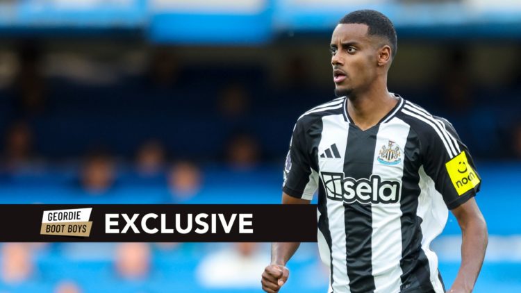 Alexander Isak of Newcastle United during the Premier League match between Chelsea FC and Newcastle United FC. Overlaid, an exclusive banner.