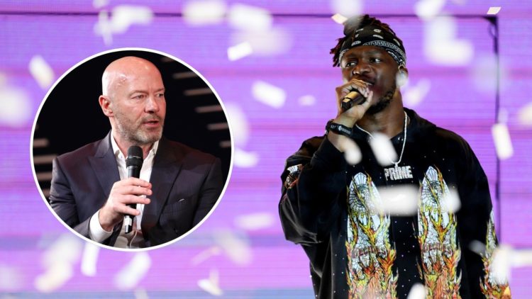 Youtuber KSI. Inset, Alan Shearer.