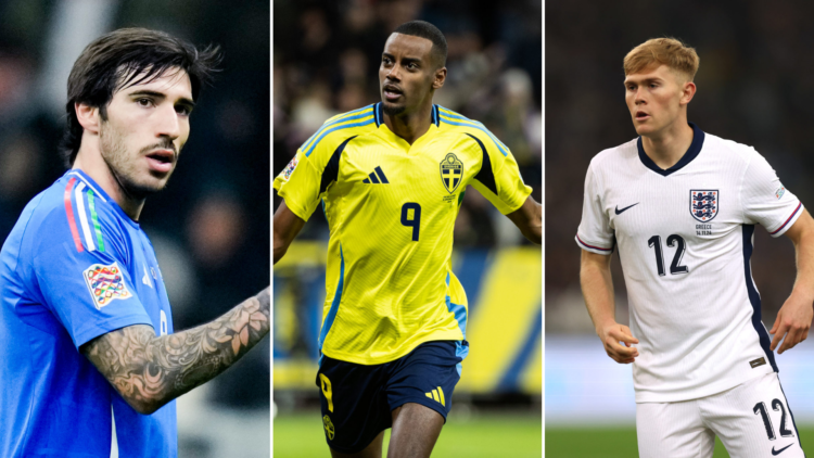 Sandro Tonali, Alexander Isak, Lewis Hall, Newcastle United internationals