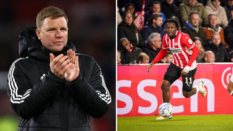 Eddie Howe and Johan Bakayoko.