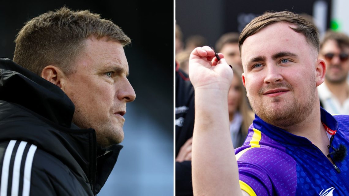 Eddie Howe and darts player Luke Littler.