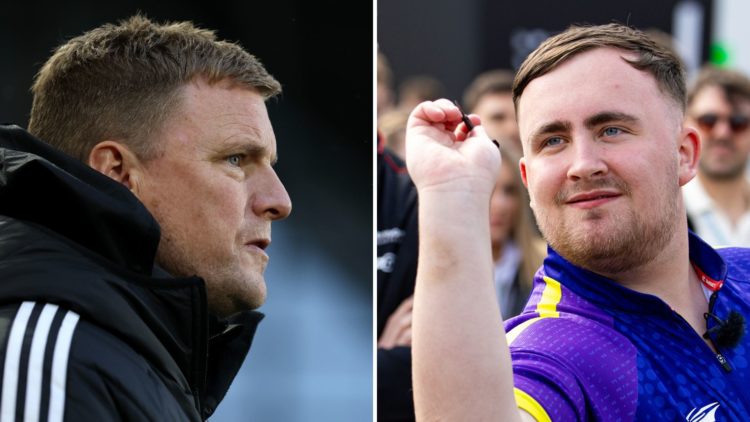 Eddie Howe and darts player Luke Littler.