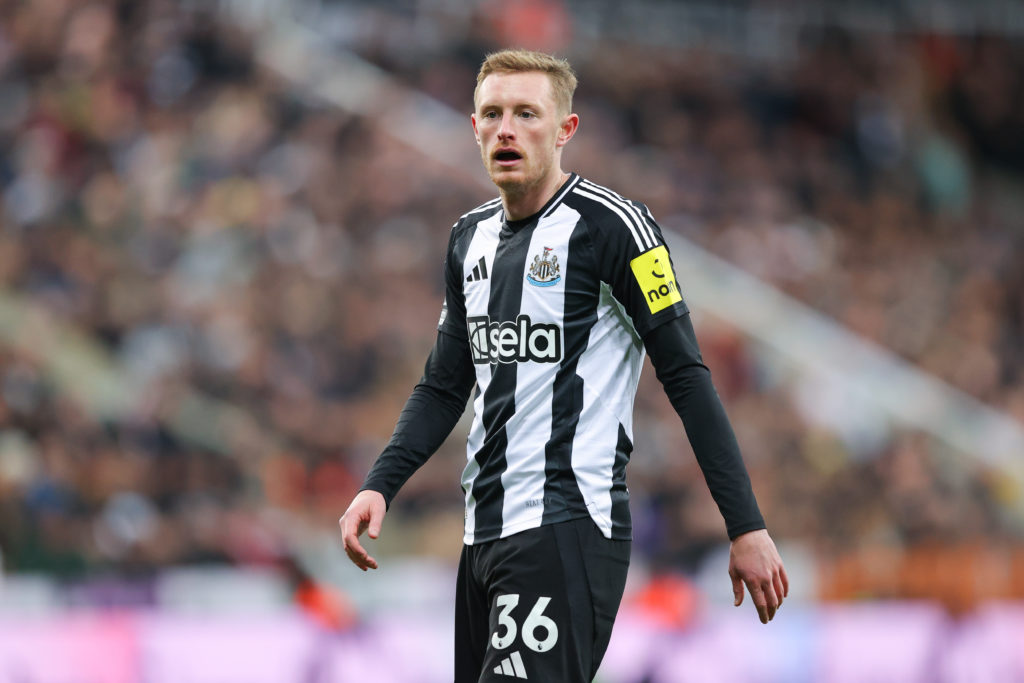 Sean Longstaff pictured while playing for Newcastle United against Leicester.