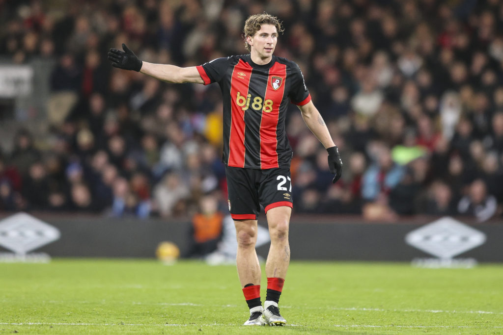Illia Zabarnyi during the Premier League match between AFC Bournemouth and Nottingham Forest FC at Vitality Stadium