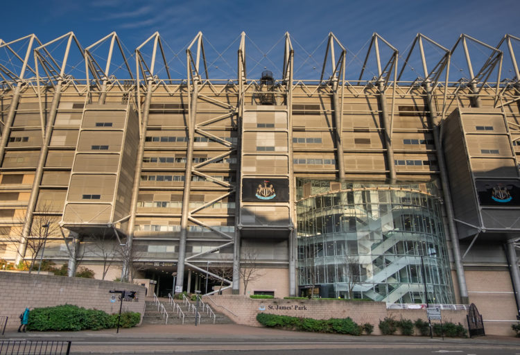 Newcastle, England. November 15. 2018. St Jame's Park football stadium. The home of Newcastle United football club.