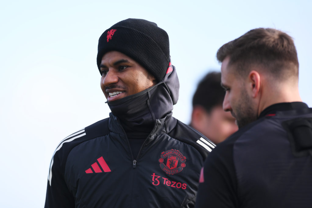 Manchester United Training Session And Press Conference - UEFA Europa League 2024/25 League Phase MD8