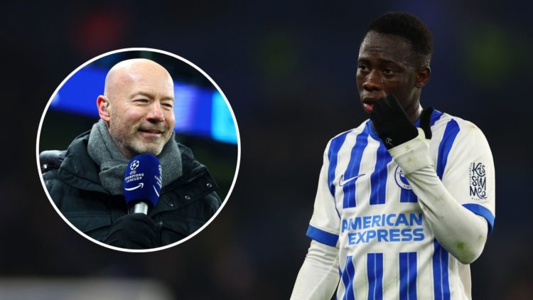 Yankuba Minteh. Inset, Alan Shearer.
