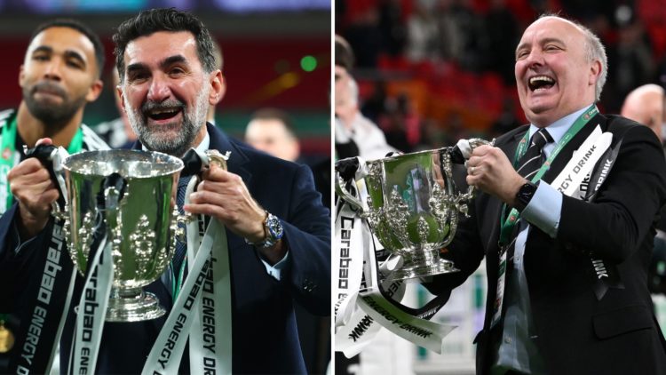 Split image of Yasir Al-Rumayyan (left) and Darren Eales (right).