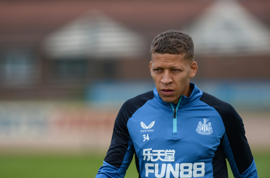 Dwight Gayle during the Newcastle United Training Session at the Newcastle United Training Centre
