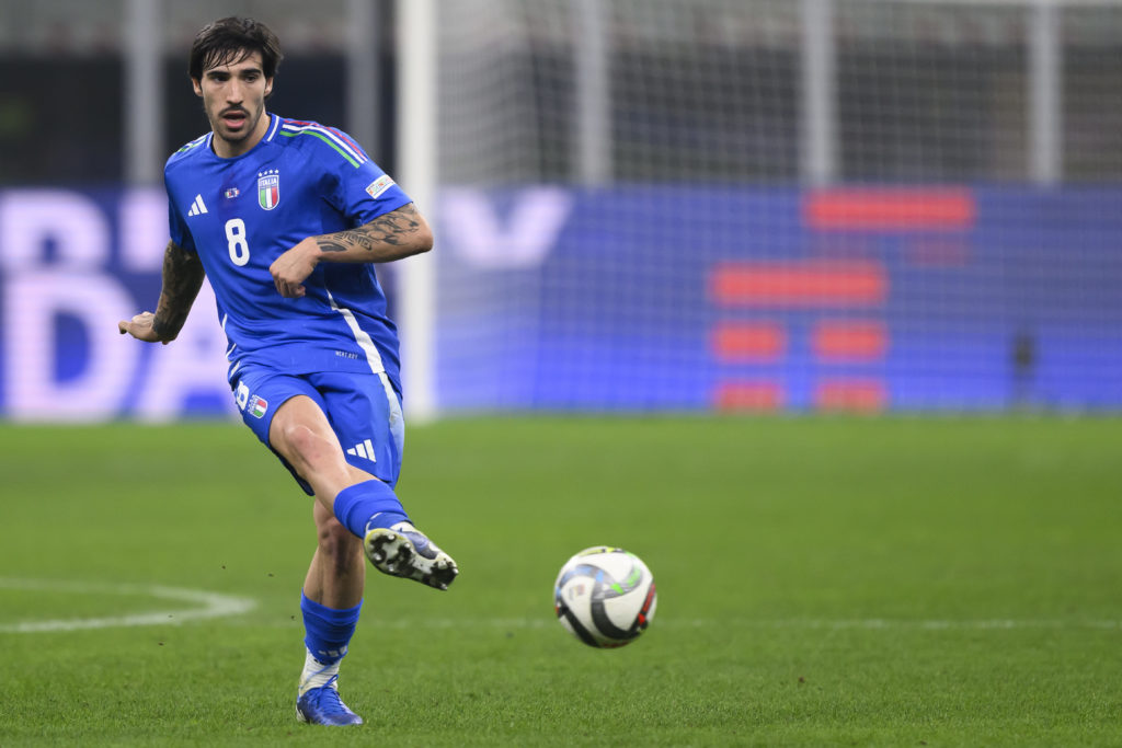 Sandro Tonali of Italy in action during the UEFA Nations