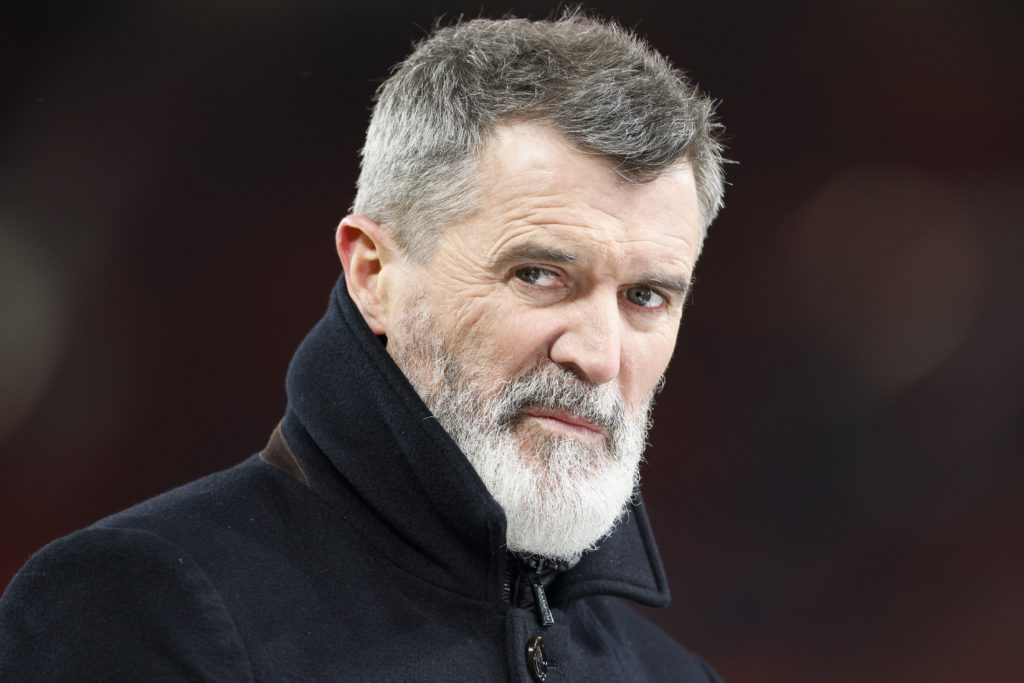 Pundit Roy Keane is seen before Manchester United vs Leicester in the FA Cup.
