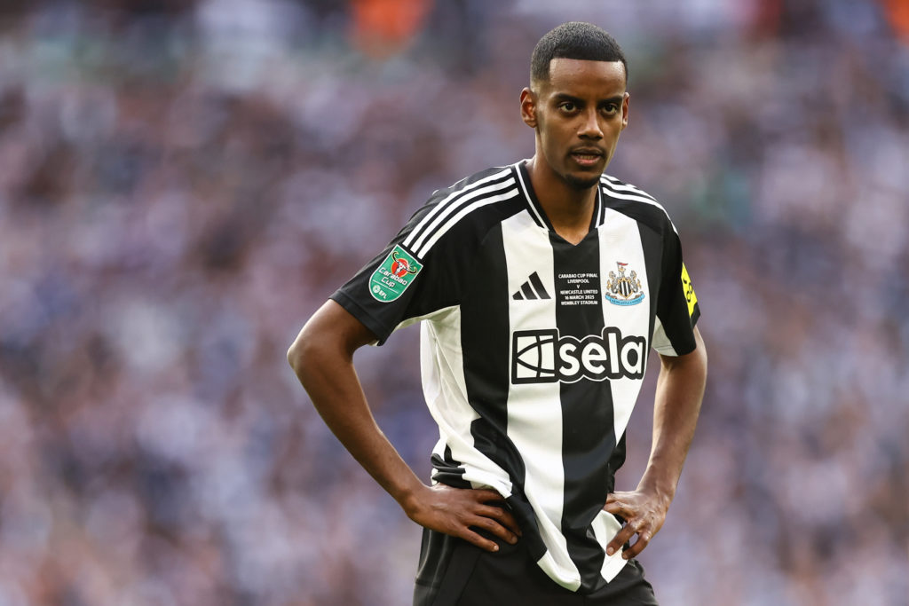 Alexander Isak during the Carabao Cup final between Liverpool and Newcastle United.