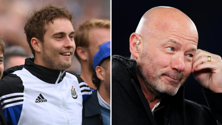 Newcastle artist Sam Fender and Alan Shearer