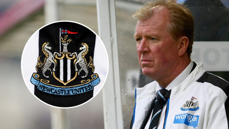Steve McClaren of Newcastle United looks on prior to the pre-season friendly match between York City and Newcastle United at Bootham Crescent on Ju...