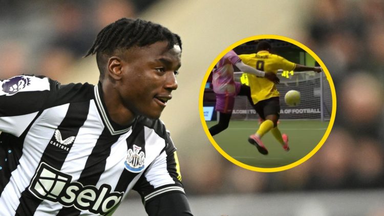 Michael Ndiweni playing for Newcastle. Inset: Ndiweni in the Baller League.