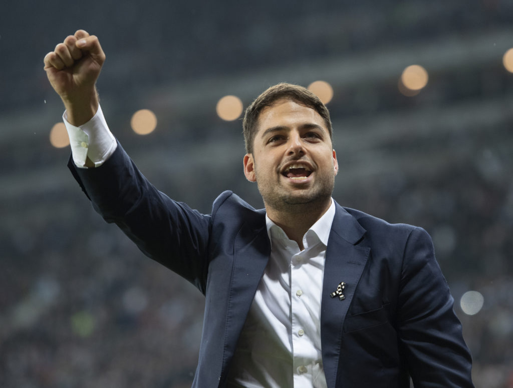 Newcastle United co-owner Jamie Reuben following the Premier League match between Newcastle United and Arsenal at St. James Park