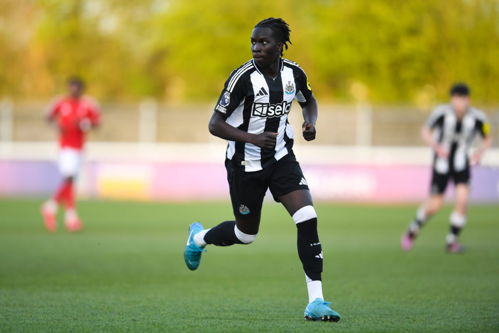 Garang Kuol during Newcastle United U21s vs Nottingham Forest U21s