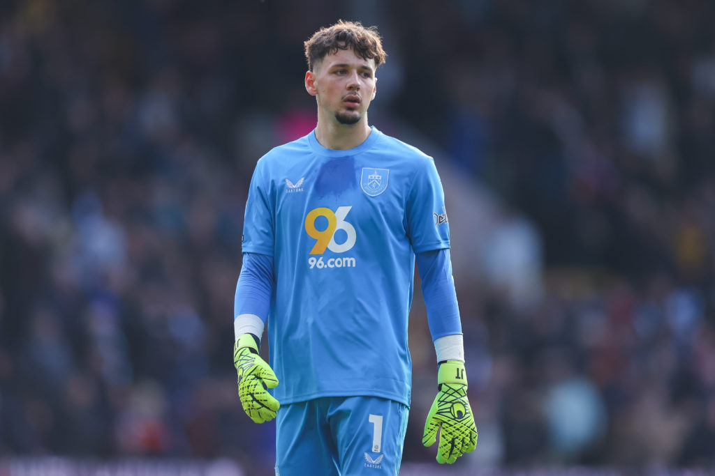 James Trafford looks on during a Championship game between Burnley and Sheffield United.