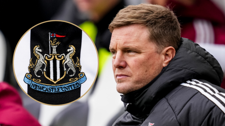 Newcastle United FC head coach Eddie Howe looks on prior to the Premier League match between Newcastle United FC and Nottingham Forest FC. A detail...