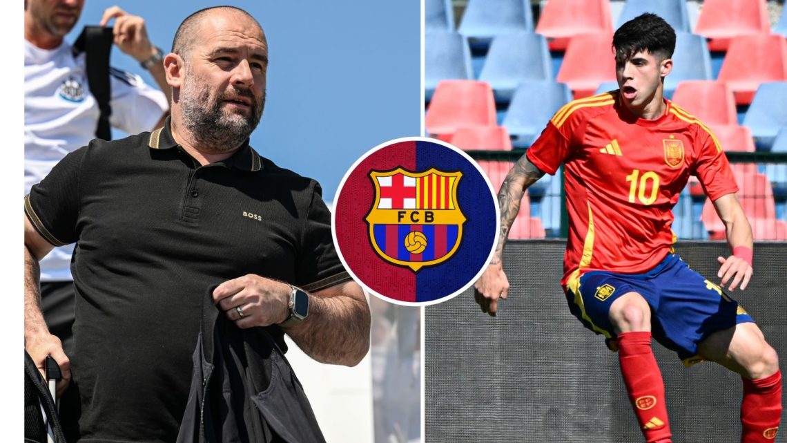 Split image showing Newcastle United Sporting Director Paul Mitchell arrives at the Nuremberg airport for the Pre Season Friendly trip to the Adida...