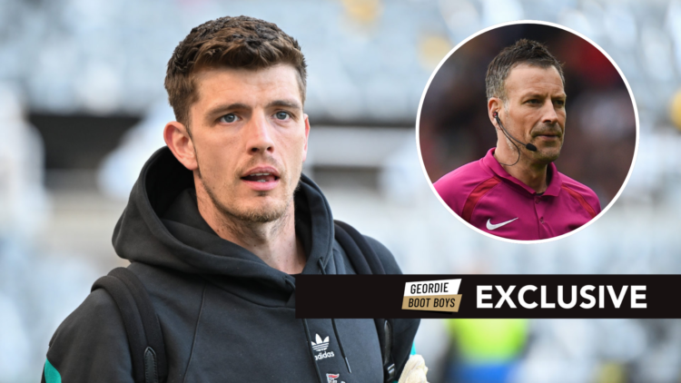 Newcastle United goalkeeper Nick Pope and former Premier League referee Mark Clattenburg.
