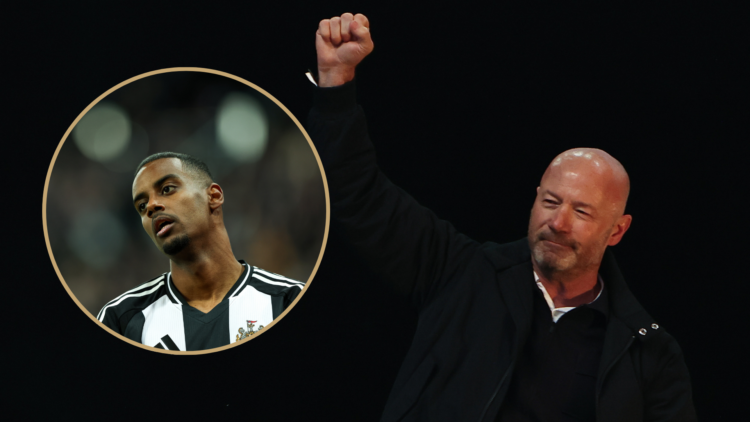 Alan Shearer, former Newcastle United player, participates in the Newcastle United Carabao Cup Winners Celebration Parade 2025. Inset, Newcastle Un...