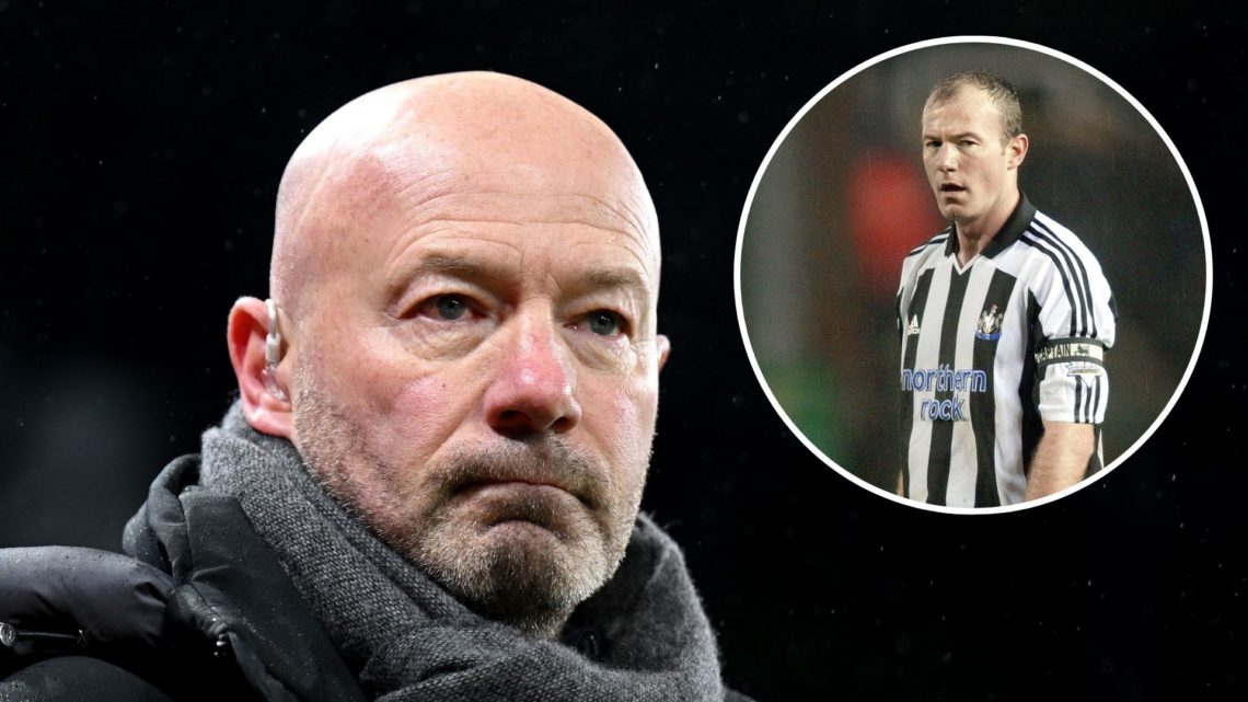 Amazon Prime pundit and former footballer, Alan Shearer looks on prior to the UEFA Champions League 2024/25 League Knockout Play-off first leg matc...