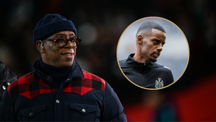 Newcastle United's Alexander Isak during the pre-match warm-up for during the Premier League match between Newcastle United FC and Nottingham Fores...