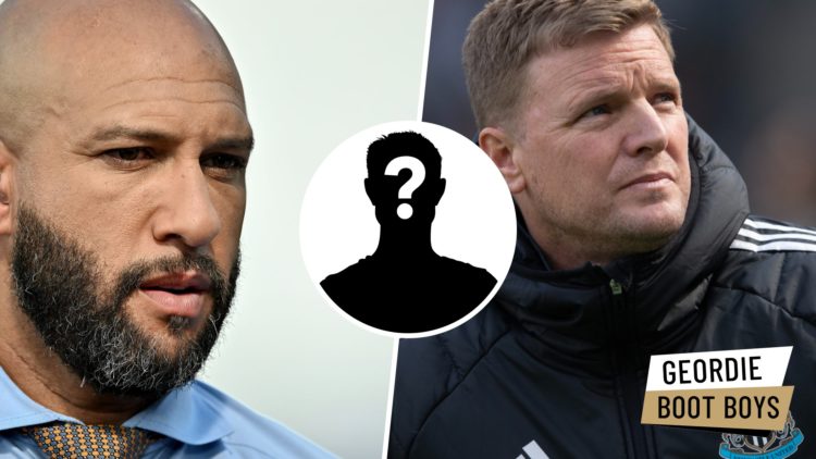 Tim Howard acts as a pundit. Eddie Howe managing Newcastle United.