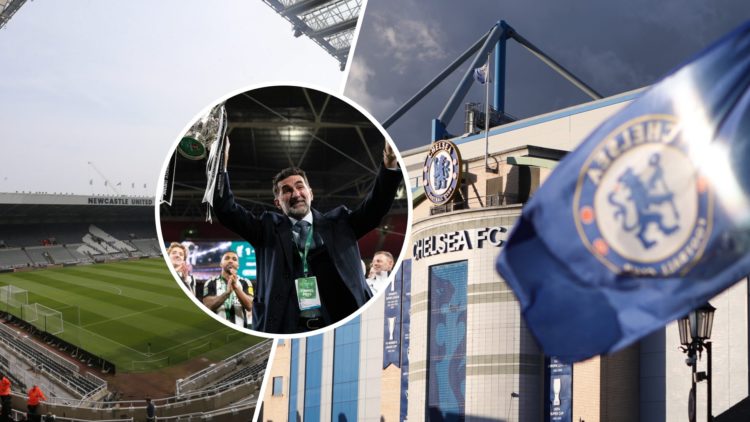 General view inside St James' Park, general view outside Stamford Bridge, Yasir Al-Rumayyan with the Carabao Cup