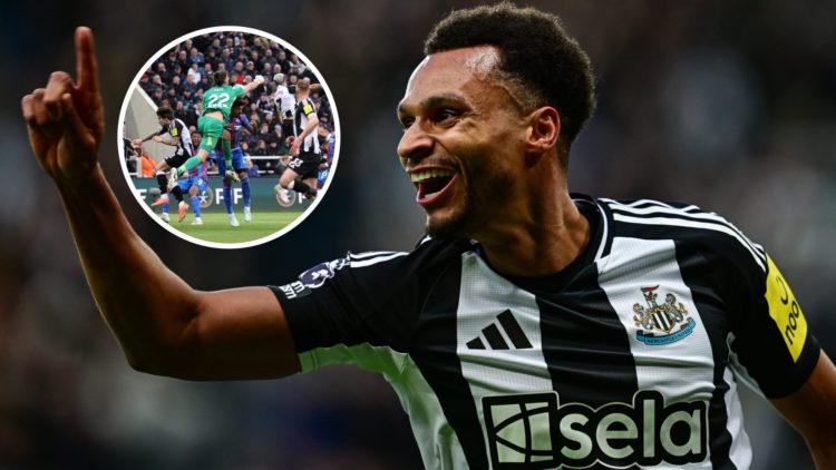 Jacob Murphy celebrates his goal vs Crystal Palace, Nick Pope gives away a penalty vs Crystal Palace