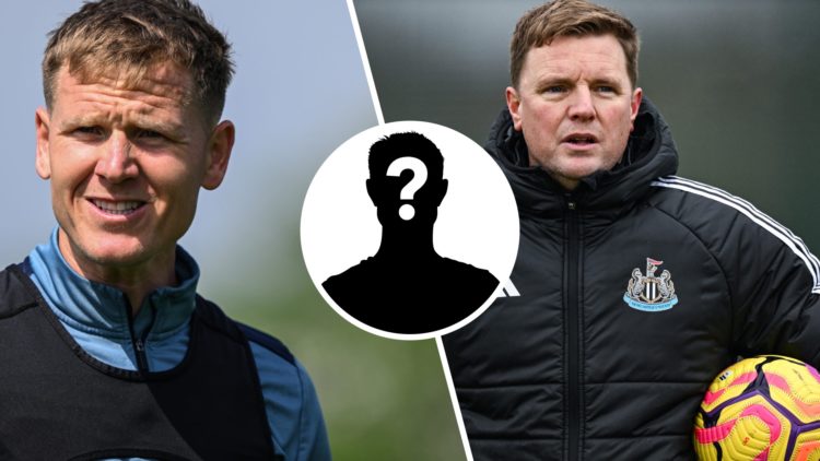 Matt Ritchie in Newcastle United training. Eddie Howe in Newcastle United training.