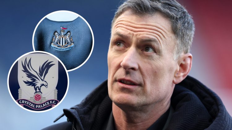 Chris Sutton on punditry duty, Newcastle United and Crystal Palace club badges