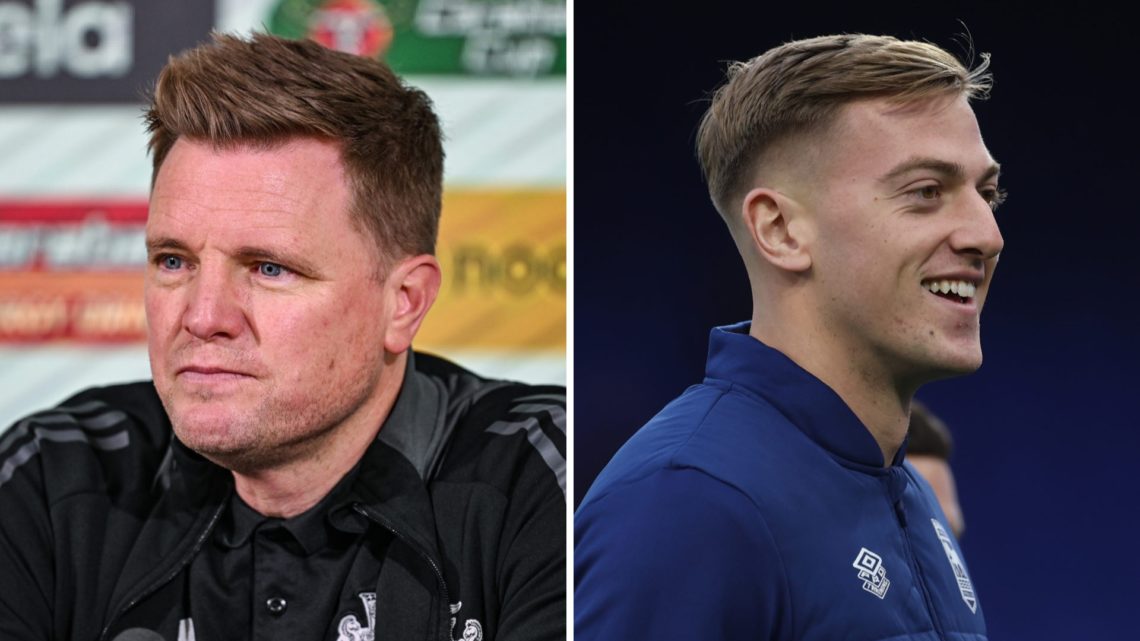 Eddie Howe speaks to the media, Liam Delap warming up for Ipswich Town