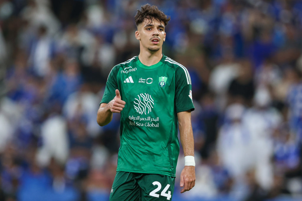 Gabri Veiga celebrates after scoring for Ah Ahli against Al Hial.