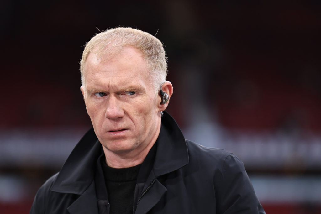 Paul Scholes speaking as a pundit before Manchester United against Athletic Bilbao.