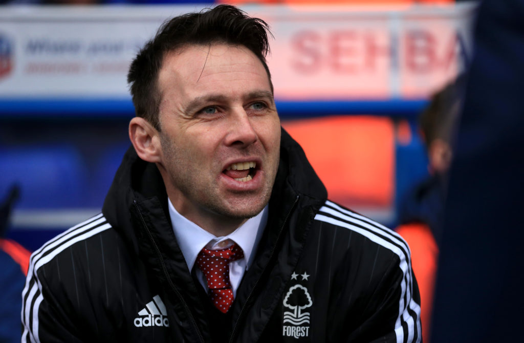 Dougie Freedman in the dugout during his reign as Nottingham Forest manager.