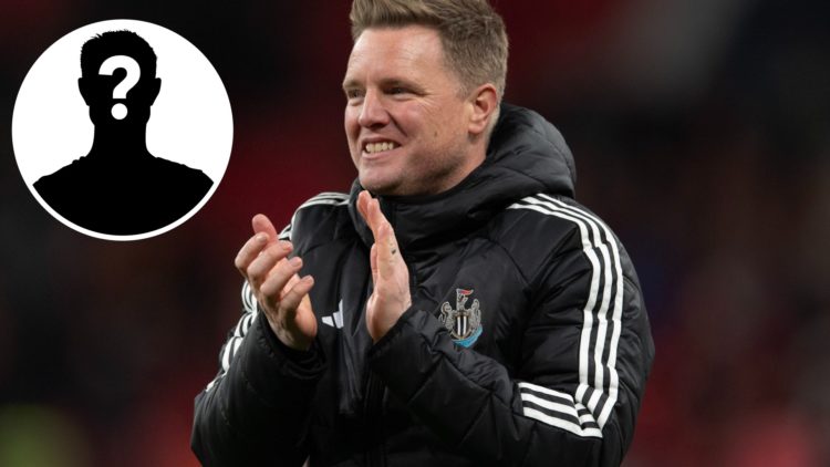 Newcastle United manager Eddie Howe celebrates winning the Carabao Cup.